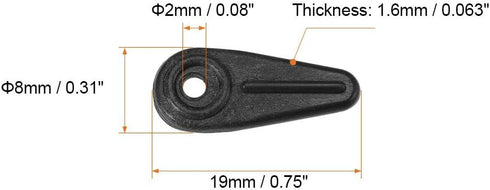 uxcell Frame Turn Button, 3/4" Plastic Indicator Shape with Screws for Hanging Pictures, Photos, Drawings and Posters, 20 Pcs (Black)...