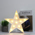 LED Marquee Star Sign Night Light, Battery Operated Star Shaped Desk Table Lamp for Kids, Baby, Child, Girl Gift, Nursery Room, Wall Decor (White)...