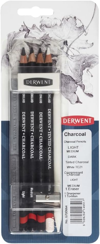 Derwent Charcoal Mixed Media, Pack, 8 Count (0700664)...