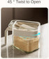 Condiment Jar Spice Container, Sugar and salt container set?Glass Seasoning Box with Spoon Dustproof Lid and Handle,for Kitchen, Counter,Food Stor...