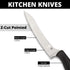 Spyderco Z-Cut Kitchen Knife with 4.4" Pointed Tip CTS BD1N Stainless Steel Blade and Durable Black Polypropylene Handle - PlainEdge - K14PBK...