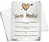 Printed Party Fill-in Invitations and Envelopes, Rustic Birch, Set of 25...