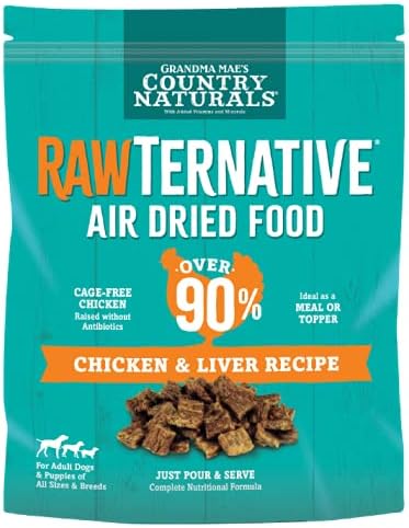 Grandma Mae's Country Naturals RawTernative Air Dried Dog Food 5 OZ Chicken and Chicken Liver Recipe...