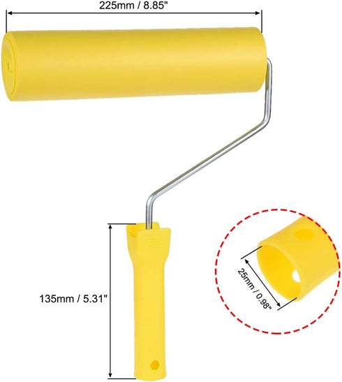 uxcell Nitrile Rubber Paint Roller Brush 9 Inch 225mm for Household Wall Painting Treatment with Plastic Handle...