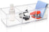 Isaac Jacobs Clear Acrylic 3 Section Organizer- Three Compartment Drawer Tray and Storage Solution for Office, Bathroom, Kitchen, Supplies, and Mo...