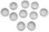 ½" Inch Diameter White Round Ceramic Sauce Bowls Set Of 10 Pieces Tiny Tableware - Miniature Plate Crockery Cutlery Kitchen Utensil Hand Made Pain...