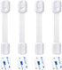 Socub 4 pack Child Safety Cabinets Strap Locks, Multi Use Latch with Strong Adhesive Pads, for Cabinets, Drawers, Oven, Toilet Seat, Fridge...
