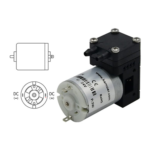 Kamoer KLVP08 12V DC vacuum pump small brush motor diaphragm air pump 0.8L/min for gas collection, constant pressure adsorption...