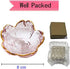 WILL Small Glass Dish Nordic Style Gold Inlay Glass Sauce Bowl Mini Japanese Cherry Blossoms Seasoning Plate For Ice Cream Fruit Sala...