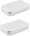 2Pcs Portable Floss Picks Dispenser, Empty 3.19 * 2.05 * 0.63inch / 8.1 * 5.2 * 1.6cm Floss Picks Metal Case, Mini Reusable Floss Pick Holder Boxe...