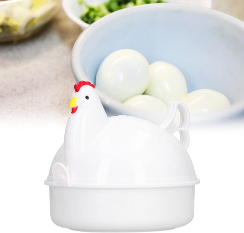 Egg Cooker, Chicken Shaped Heat Resistant Microwave Eggs Boiler, Freely Control the Tenderness of the Egg, for Home Kitchen...