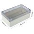 ABS Plastic Junction Box, Dustproof Waterproof IP65 Electrical Box - Universal Project Enclosure Grey, with PC Transparent/Clear Cover 6.2"x3.5"x2...