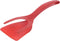 Alipis 2 in 1 Grip and Flip Spatula Tongs Egg Flipper Tong Pancake Fish French Toast Omelet Making for Home Kitchen Cooking Tool Red...