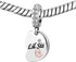 Nana Mom Mother Daughter Son Sisters Rose Gold Tone Heart Puzzle Dangle Charms Compatible with Pandora Bracelet set for 3...