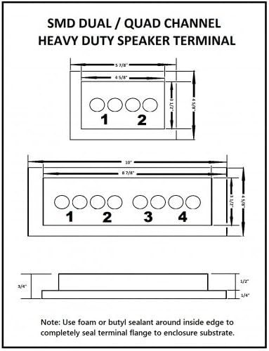 SMD 2 Channel Speaker Terminal (Stainless)...
