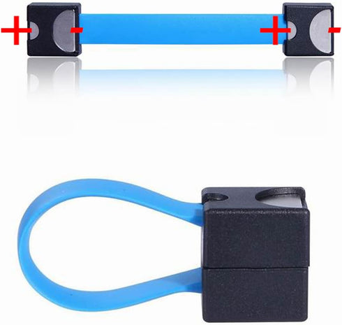 CACACOL Portable Magnetic AA/AAA Battery Phone Emergency Charger with MicroUSB-Lightning Adapter and MicroUSB-TypeC Adapter Suit for Cell Phone Sm...