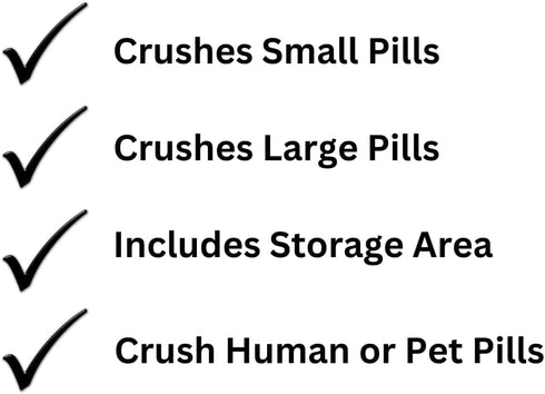 Pill Pulverizer/Crusher with Storage - Crushes Pills, Blue by easycare...