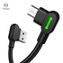 Mirco USB 90 Degree Right Angle Elbow Design Game LED Nylon Braided Sync Charge USB Data 6FT/1.8M Cable Compatible Samsung Galaxy S7/S7 Edge, Nexu...