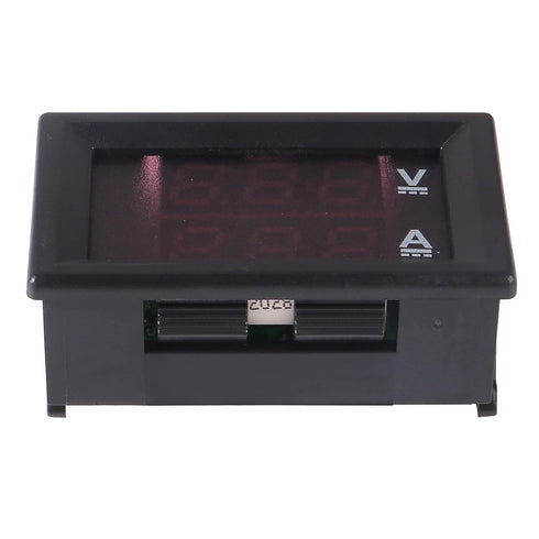 5pcs 0.28" LED Voltmeter Ammeter, Red and Blue Digital Multimeter Display Voltage Current Tester,DC 0-100V 10A Detector Voltage Current Meter Pane...