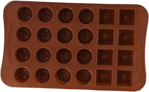 24 Holes Jelly Chocolate Soap Mould DIY Baking Silicone Mold Cake Decorating Tool Kitchen Accessorie Bakeware Ice Tray Drip Mold...