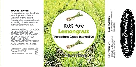 10ml - Lemongrass Essential Oil - 0.33 Fluid Ounces...