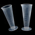 RUIAN Conical Measure Cup 100ml Capacity Cone Shape Translucent Plastic Labs Beaker with Pouring Spout 5ml Raised Graduations Round Base,2Pcs...