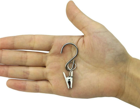 Mydio 50 Pack Stainless Steel Curtain Clip String Party Light and Outdoor Activities Wire-Party Supplies...