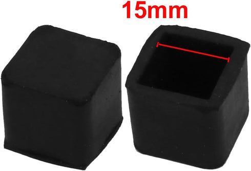 uxcell 20Pcs Furniture Table Chair Square Rubber Leg Tip Cap 15mm X 15mm...
