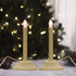 GOOTHY 1 Light Electric Window Candles, 2 Pack Christmas Candle Lights with 4 C7 Clear Bulbs(2 Spare), Plug in Electric Candles for Window Christm...