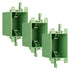 Electrical Outlet Box, Single Gang Old Work Box, 14 Cubic inch Junction Box for Switch or Wall Outlet Installation, Green, Pack of 3...