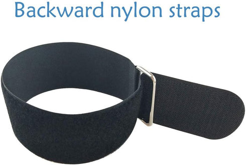 6Pcs 24" x 2" Nylon Heavy Duty Reusable Hook and Loop Cinch Straps, Adjustable Fastening Securing Cable Straps, Black...