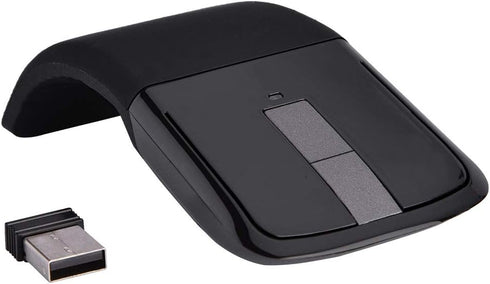 Foldable Wireless Touch Mouse, Arc Touch Mouse Mice with 143 Receiver for PC Laptop Smart TV, Stylish Appearance(Black)...
