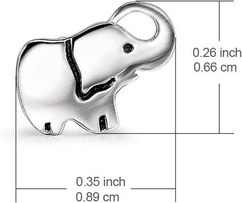 Elephant Jewelry 925 Sterling Silver Lucky Elephant Stud Earrings, Elephant Family Necklace for Women...