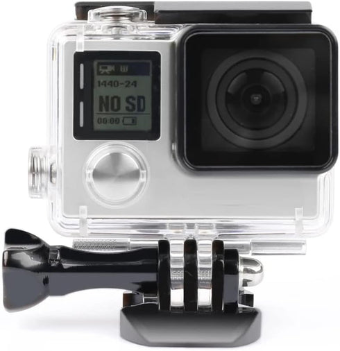 Waterproof Housing Case for GoPro Hero 4 3 Plus, Protective Underwater Dive Shell with Bracket for Go Pro Hero4 3+ Action Camera Accessories Kit...