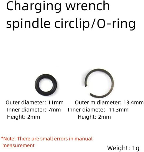 10-Piece 1/2 Inch Impact Wrench Socket Retainer Rings Set, Black, Carbon, Rubber, Steel...
