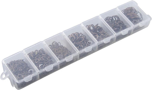 ALLinONE Mixed 7 Sizes Open Jump Rings Kit Jewelry Findings for DIY Craft Jewelry Making Repair (Red Bronze)...