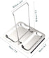 KITCHENDAO Foldable Spoon Rest and Pot Lid Holder for Counter, Non-scratch Silicone Base, Stainless Steel Pan Pot Cover Lid Rack Shelf Stand Holde...