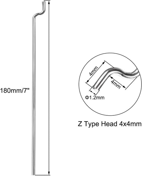 uxcell 1mm x 180mm (7 Inch) Steel Z Pull/Push Rods Parts for RC Airplane Plane Boat Replacement (Pack of 10)...