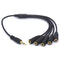 3.5mm Headset Splitter, 5 Way 1/8" 1 Male to 5 Female TRS Stereo Jack Audio Extension Cable Cord...