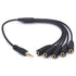 3.5mm Headset Splitter, 5 Way 1/8" 1 Male to 5 Female TRS Stereo Jack Audio Extension Cable Cord...