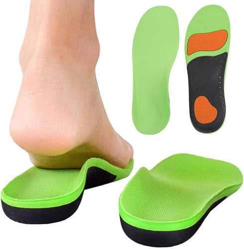 Kids Orthotic Arch Support Insoles, Plantar Fasciitis Cushioning Shoe Inserts, Shock Absorption Velvet Surfaces Deep Heel Cup Chinldren Inner Sole...