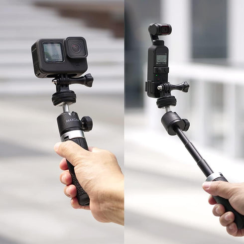 Extension Pole Tripod, Mini Selfie Stick Tripod Stand Handle Grip for Webcam iPhone Samsung Smartphone Gopro DJI Pocket Canon Sony Cameras Vloggin...
