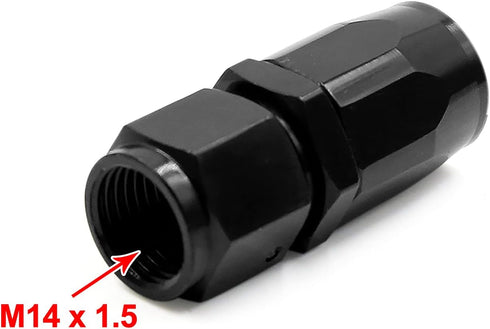 X AUTOHAUX 4pcs Black Aluminum Alloy 6AN Straight Swivel Car Fuel Oil Hose End Fitting...