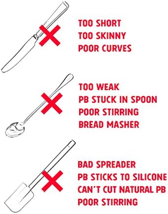 PB-JIFE! The Ultimate PB knife. Stir, scrape, and clean the BIG Jars (Red, 2)...