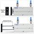 TAILONZ PNEUMATIC 10mm Bore 75mm Stroke Double-Rod Double-Acting Aluminum Pneumatic Air Cylinder TN10-75...