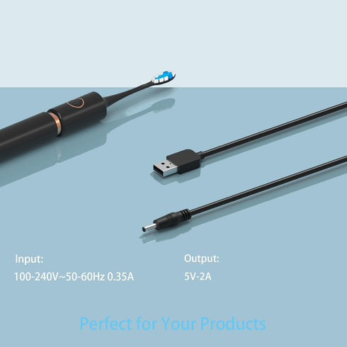Fairywill Toothbrush Charger Cable for FWD1 FWD3 FWD7 FWD8 FW917 FW507 SG508 FW508 FWP11 FWE11 FWT9 P11, Sonic Electric Toothbrush Charger Power C...