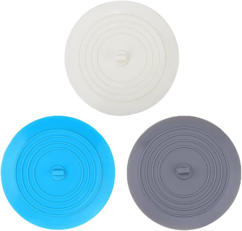 Bathtub Drain Stopper 3 Pack, V-TOP 5inch Tub Stopper Bathtub Drain Cover, Silicone Bath Tub Plug Essentials Flat Suction for Kitchen Bathroom Lau...