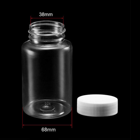 uxcell Plastic Lab Chemical Reagent Bottle 300ml/10.1oz Wide Mouth Sample Sealing Liquid Storage Container 5pcs...