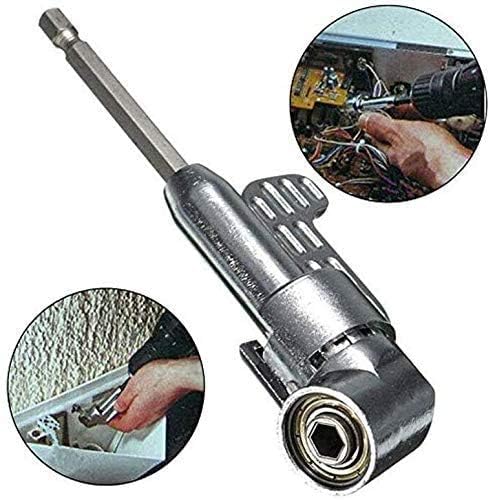 105 Degree Right Angle Driver Angle Extension Power Screwdriver Drill Attachment, 1/4 inch Flexible Angle Extension Bit Kit for Screwdriver &Drill...