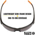 Klein Tools 60162 Safety Glasses, Professional PPE Protective Eyewear with Semi Frame, Scratch Resistant and Anti-Fog, Gray Lens...